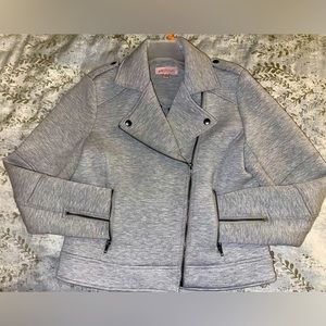 PHILOSOPHY Light Heather Grey Moto jacket